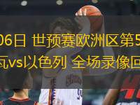 09月06日 世預賽歐洲區第5輪 摩爾多瓦vs以色列 全場錄像回放